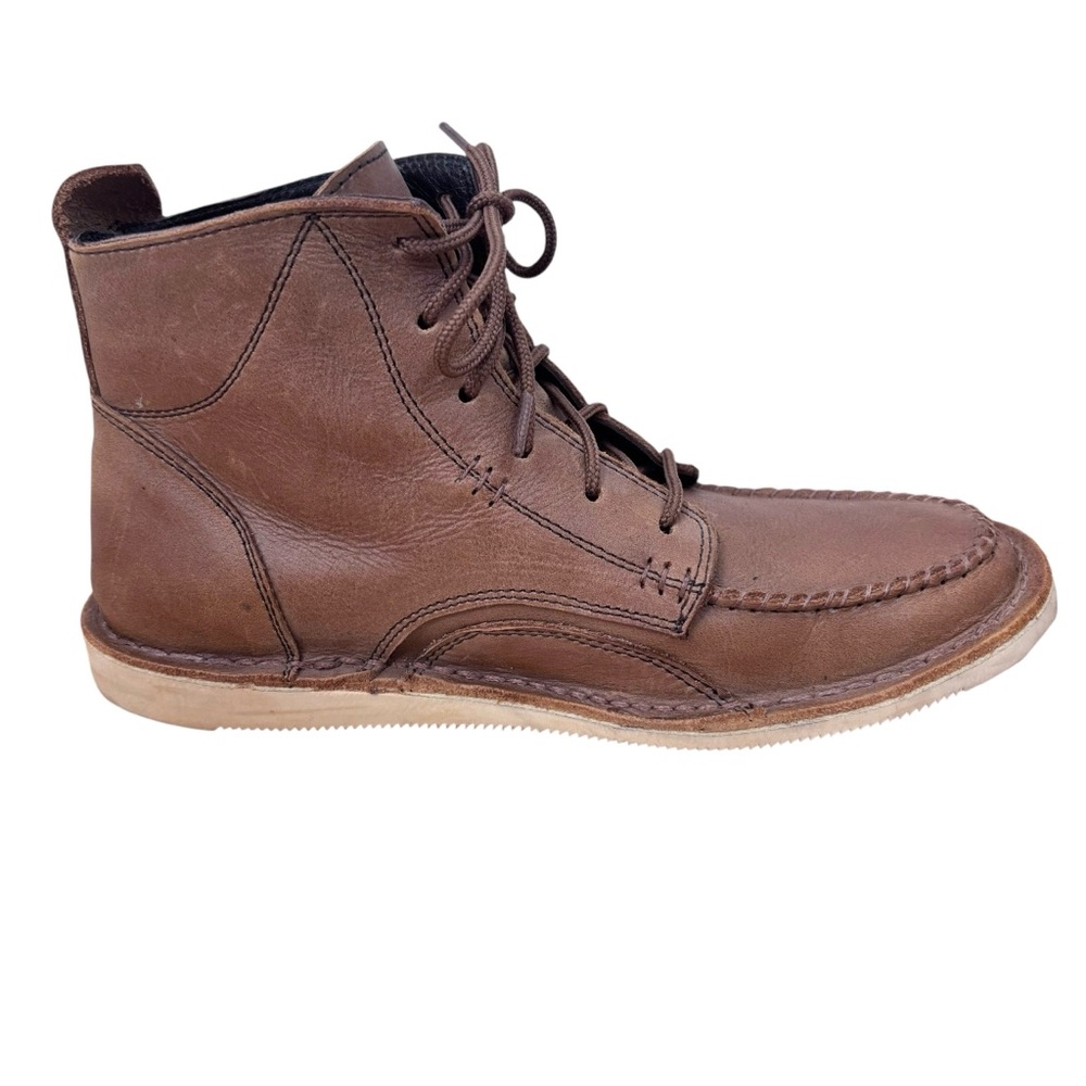 Oliberte Leather Moc Toe Ankle Boots Ethical Minimalist - Picture 6 of 12